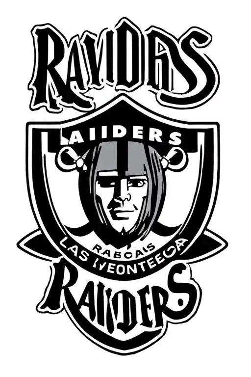 My last name, Wright in old English with a Las Vegas Raiders logo in it  tattoo design idea