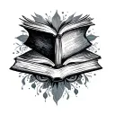 Bookish tattoo design idea