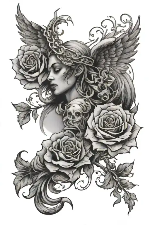 with pain comes strength  tattoo design idea