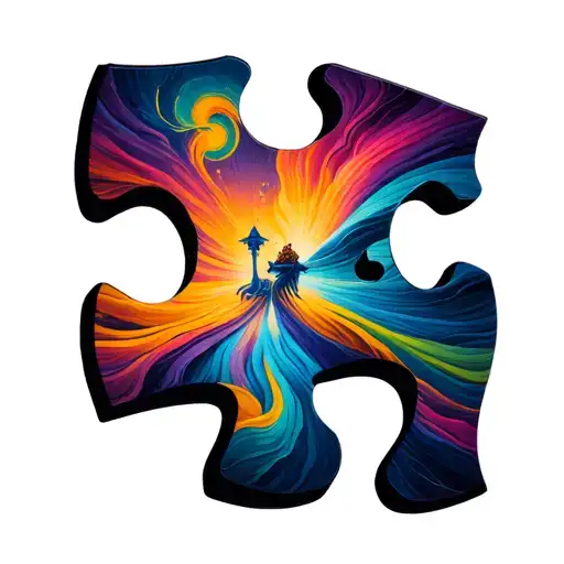 Puzzle piece tattoo design idea