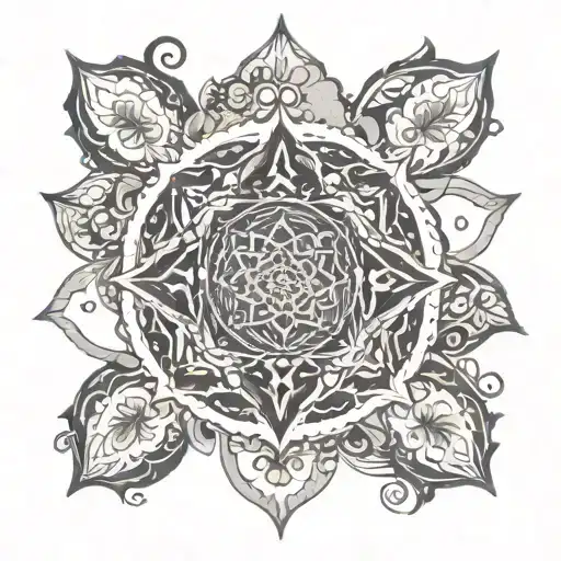 Sahasrara tattoo design idea