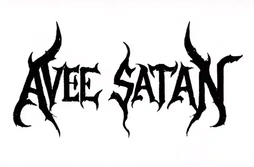 "AVE SATAN " tattoo design idea