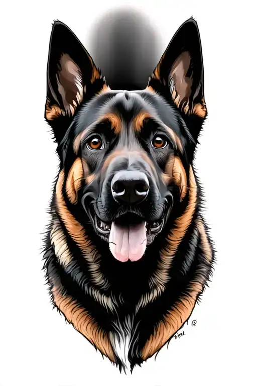 Belgian Malinois tattoo design idea