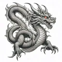 dragon chino tattoo design idea