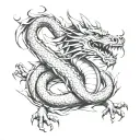 dragon chino tattoo design idea