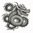 dragon chino tattoo design idea