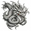 dragon chino tattoo design idea