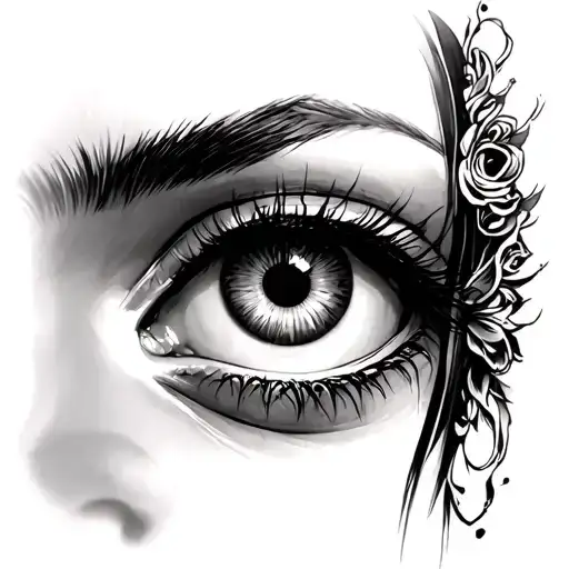 lady gaga judas eye realistic tattoo design idea