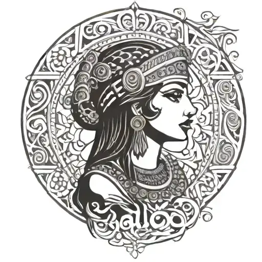 isis godess tattoo design idea