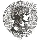 isis godess tattoo design idea