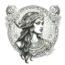 isis godess tattoo design idea