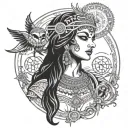 isis godess tattoo design idea