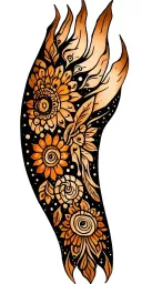 mandala black negative space filled withsmall twinkle embellishments.  more tattoo design idea