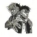 XXXTentacion and Juice Wrld face as one tattoo design idea