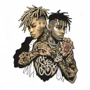 XXXTentacion and Juice Wrld face as one tattoo design idea