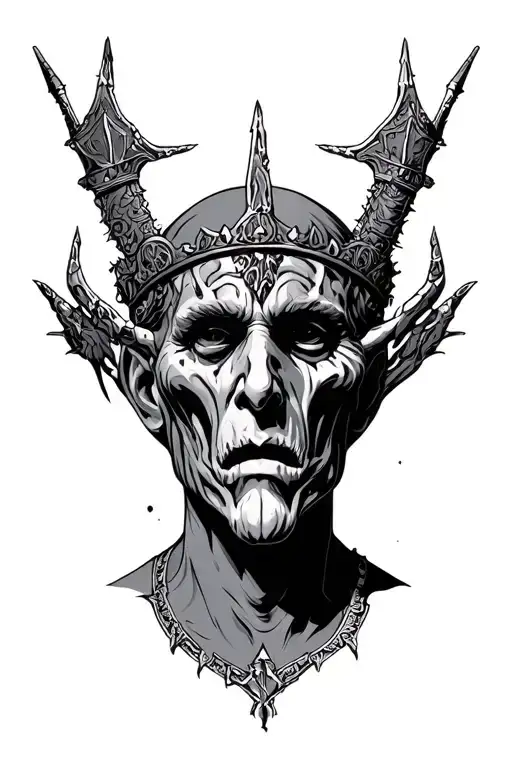leper king tattoo design idea