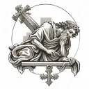 Saint Matthew with an ancla tattoo design idea