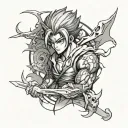 manga panel tattoo design idea