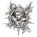 manga panel tattoo design idea