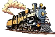 steam train engine tattoo design idea