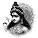 krishna tattoo design idea