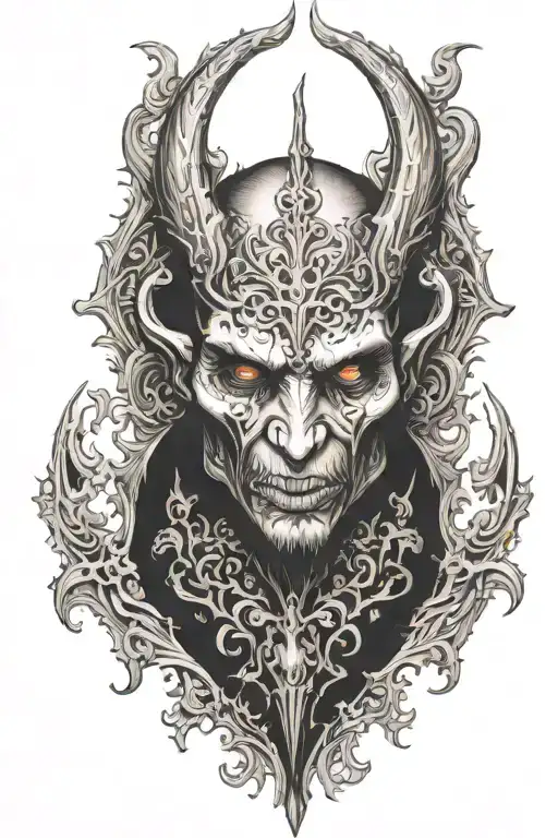 demon tattoo design idea