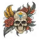 Ukrainian Skull tattoo design idea