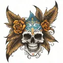 Ukrainian Skull tattoo design idea