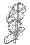 roller coaster leo virgo libra scorpio tattoo design idea