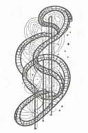 roller coaster leo virgo libra scorpio tattoo design idea