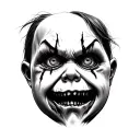 chucky ghost face tattoo design idea