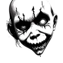 chucky ghost face tattoo design idea