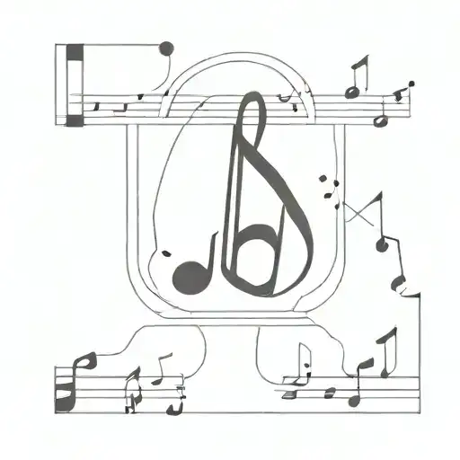 music and K-pop tattoo design idea