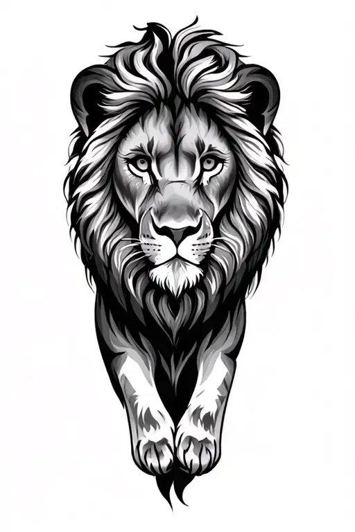 lion tattoo design idea
