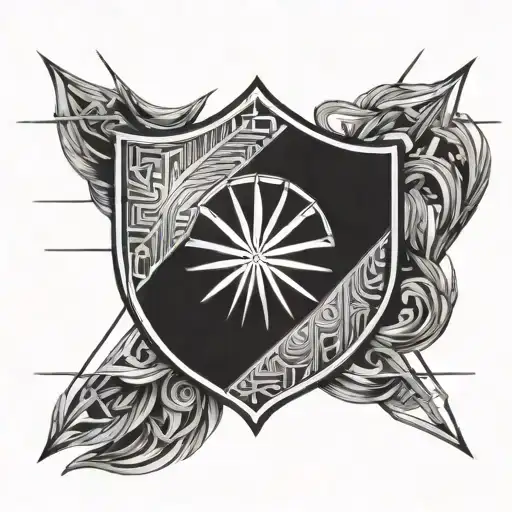 shield of achilles tattoo design idea