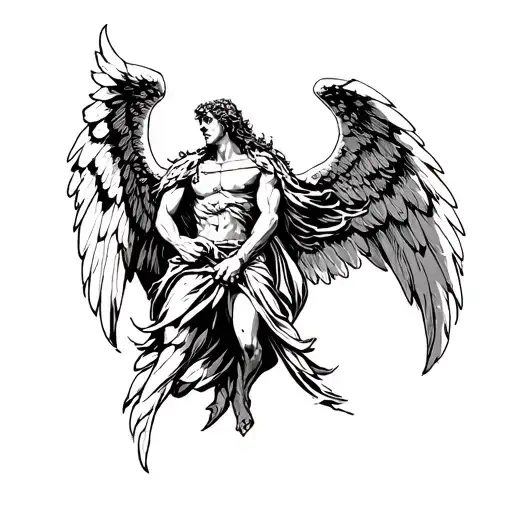 archangel uriel tattoo design idea