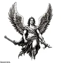 archangel uriel tattoo design idea
