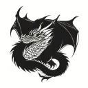 Dragon books tattoo design idea