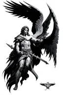 archangel st michael army tattoo design idea