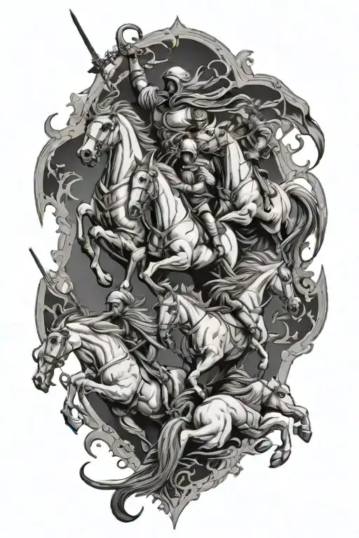 The Four Horsemen of the Apocalypse tattoo design idea