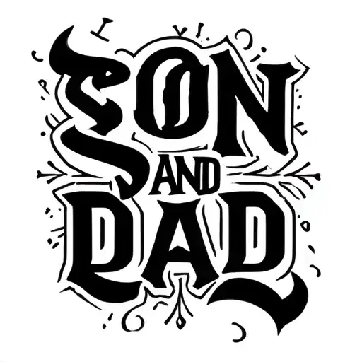 "23.1.25" son and dad tattoo design idea
