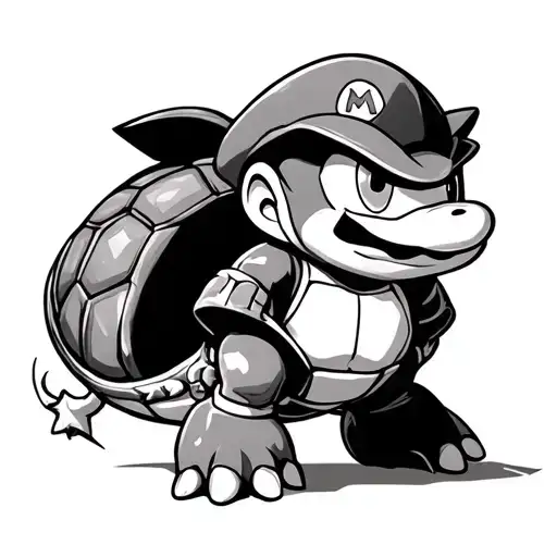 Sonic mario nija turtle tattoo design idea