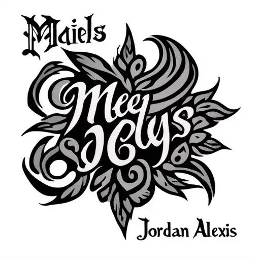 "Maëlys Jordan Alexis" "Maëlys Jordan Alexis" Maori style design tattoo design idea