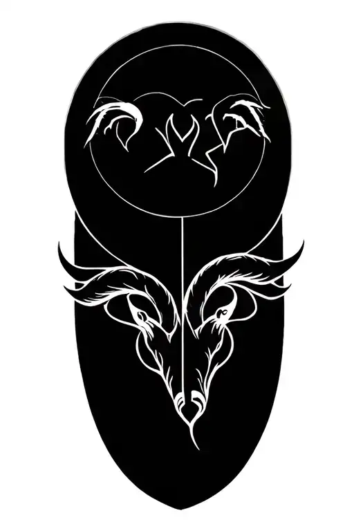 arm tattowith a combination of three signs: Leo, Aries and cancer. These should represent my brother, mother and father. tattoo design idea