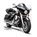 harley davidson road glide tattoo design idea