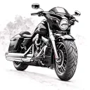 harley davidson road glide tattoo design idea