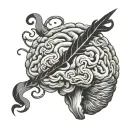 brain and mose code for name ankit tattoo design idea