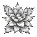 agave cactus tattoo design idea