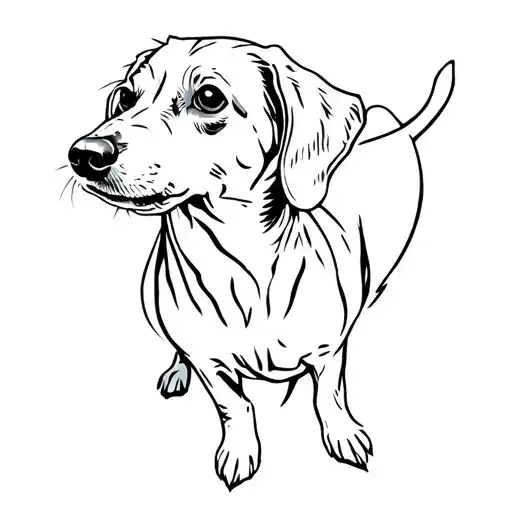 dachshund tattoo design idea