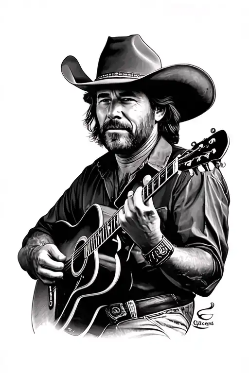George strait, Willie Nelson, Waylon Jennings country music tattoo design idea